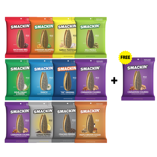 12 Bag Variety Pack + 1 FREE Large Cinnamon Churro Bag